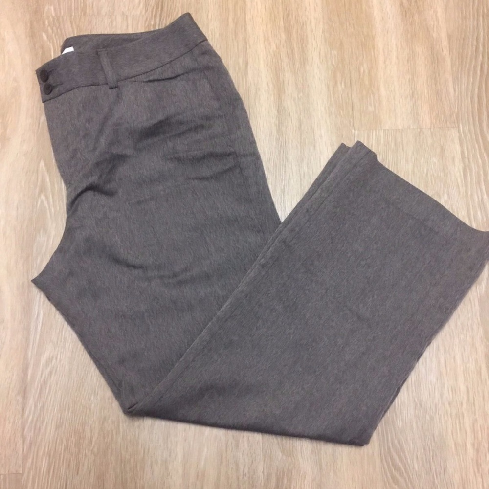 Bass & Company Women's Pants Brown Flat Front 14